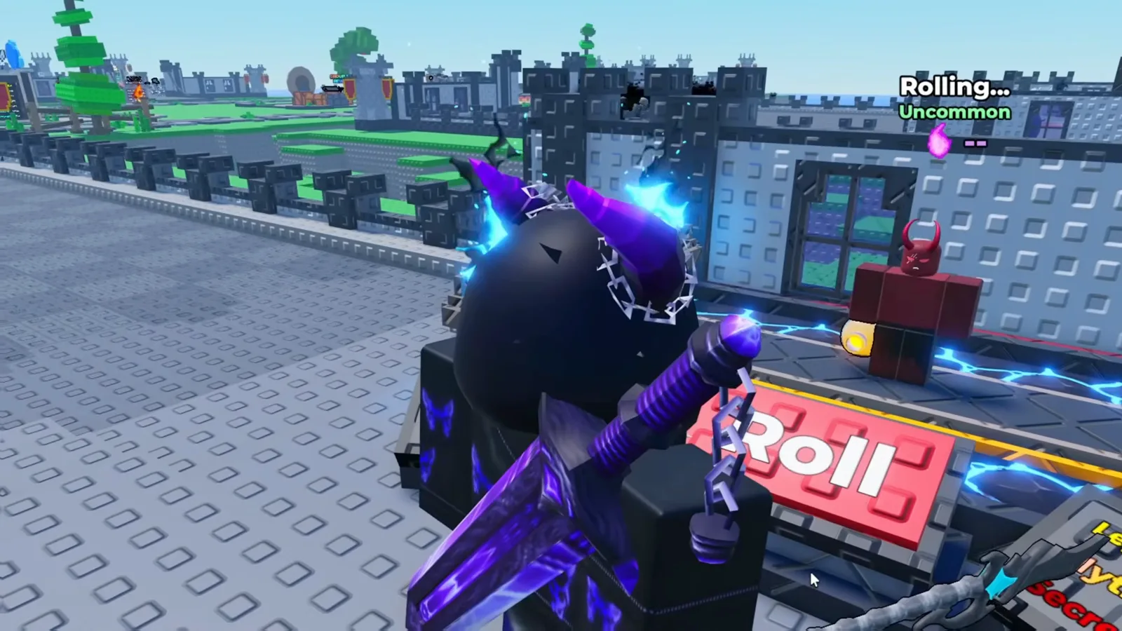Be The Final Boss Roll station revealing an Uncommon unit while the Rolling animation plays above the Roll counter