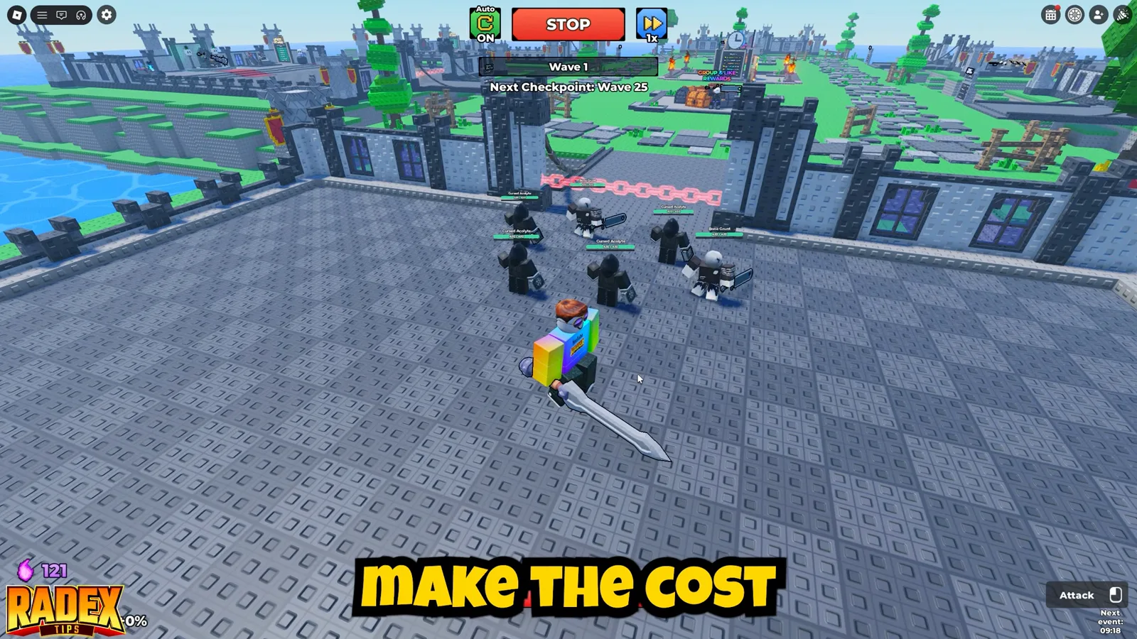Be The Final Boss Cursed Acolyte two-population support unit with passive abilities that buff nearby minions